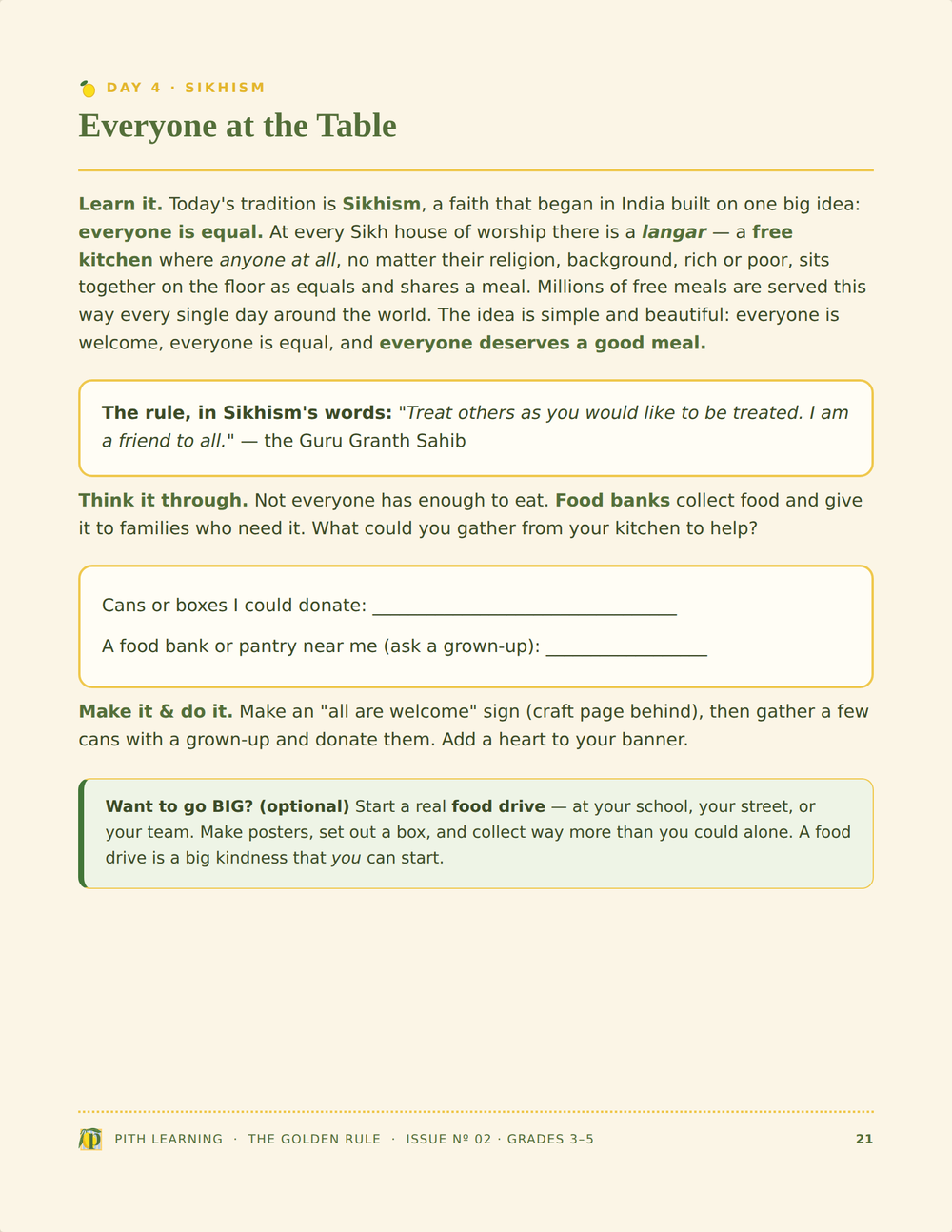 Interior page: The Golden Rule