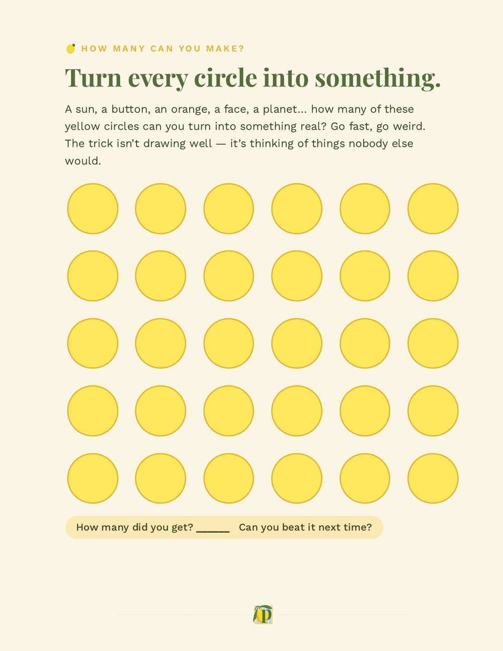 Pith & Pillow page: Turn every circle into something